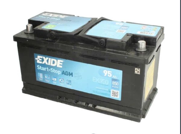 Akumulator EXIDE EK950 START&STOP AGM 95Ah 850A P+